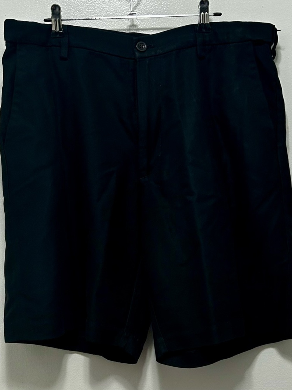 Chaps‎ Black Flat-Front Men's Shorts